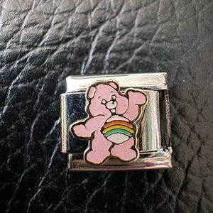 Cheer Rainbow CareBear Italian Charm Link